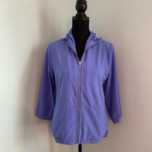Chico's Lightweight Jacket Blue Zip Up Size 0